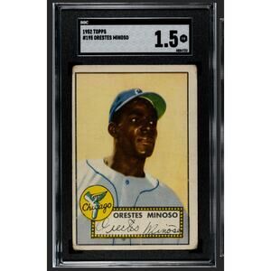 1952 Topps Minnie Minoso SGC 1.5 Rookie Orestes Minoso Chicago White Sox MLB HOF